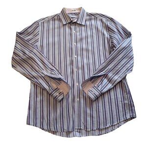 Bugattchi UOMO Men's Shirt,100 % Cotton, Luxurious stripes, excellent condition,